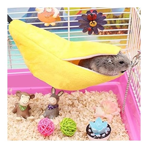  Banana Hamster Bed House Hammock Small Animal Warm Bed House Cage Nest Hamster Accessories for Sugar Glider Hamster Small Bird Pet