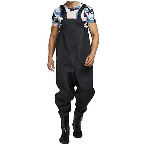  [아마존베스트]ISO TRADE Waders Size 40-46 Fishing Trousers with Boots Waders Pond Trousers 408