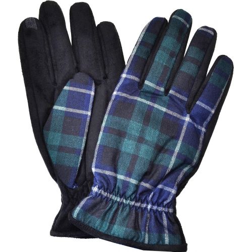  ISOTONER Isotoner Mens Signature Smartouch Blackwatch Plaid Gloves