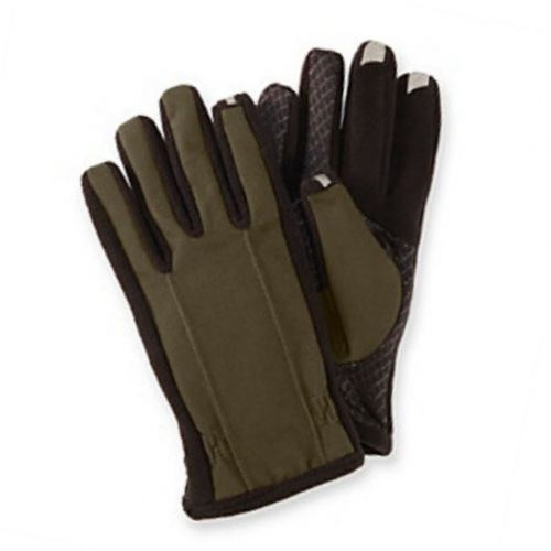  ISOTONER Isotoner Smart Touch Mens Khaki Green Touchscreen Gloves for Texting & IPhones