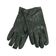 ISOTONER Isotoner Mens Sleek Black Leather Gloves with Cashmere Blend Lining