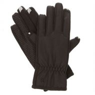 ISOTONER Isotoner Smart Touch Mens Black Matrix Plush Lined Touchscreen Tech Gloves