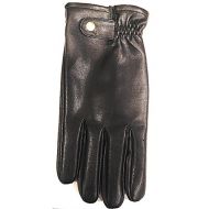 ISOTONER Isotoner Black Soft Shell Driving Tech Gloves, Insulated Fleece Lining with Snap Closure
