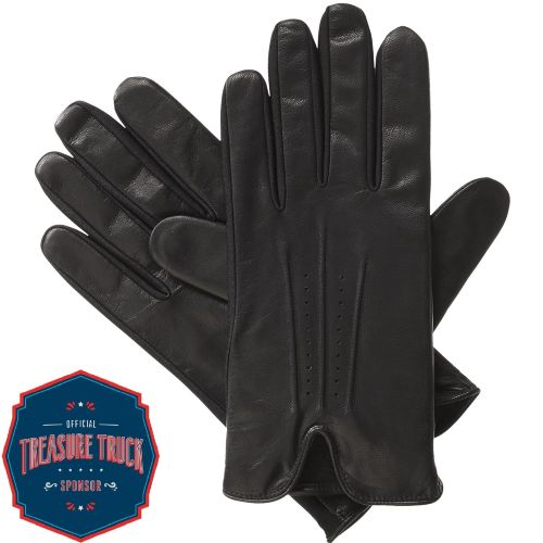 ISOTONER isotoner Men’s Stretch Leather Touchscreen Texting Cold Weather Gloves with Warm Dual Lining