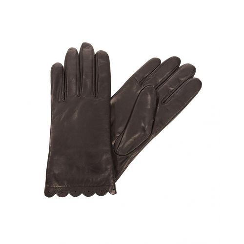  ISOTONER Isotoner Signature SmarTouch Enabled All Over Leather Scalloped Tech Gloves