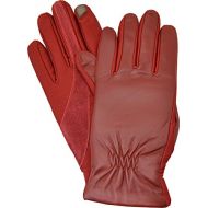 ISOTONER Isotoner Womens Gloves Stretch Leather Gloves Ultra Plush Lining Red