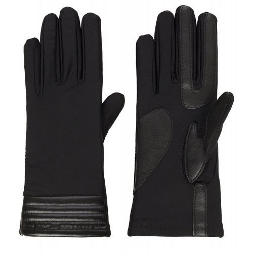  ISOTONER Isotoner Spandex SmarTouch Gloves with Metallic Hem Black Small-Med