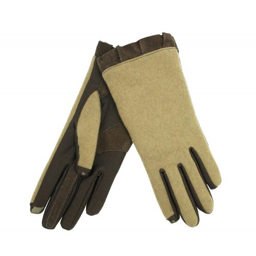  ISOTONER ISO Isotoner Womens Smartouch Wool Blend Glove Camel Brown