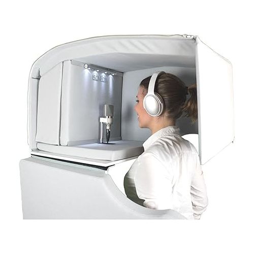  Portable Mobile Vocal Studio Booth, White