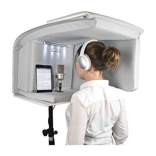  Portable Mobile Vocal Studio Booth, White
