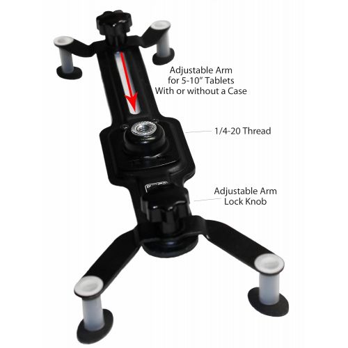  IShot Mounts iPad Mini 123 Retina Tripod Mount G7 Pro Model - Works with Most Cases, Sleeves and Smart Covers - G7 Pro Works As Adapter Holder Stand Attachment - Long Lasting Sturdy *Metal* A