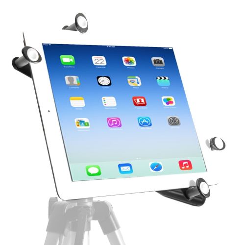  IShot Mounts iShot G7 Pro iPad Pro Universal Tablet Tripod Mount Adapter Holder + 60 inch HD Pan Head Camera Tripod wBag Bundle Kit - Compatible with iPad & Other 7-13 Tablets Without or With