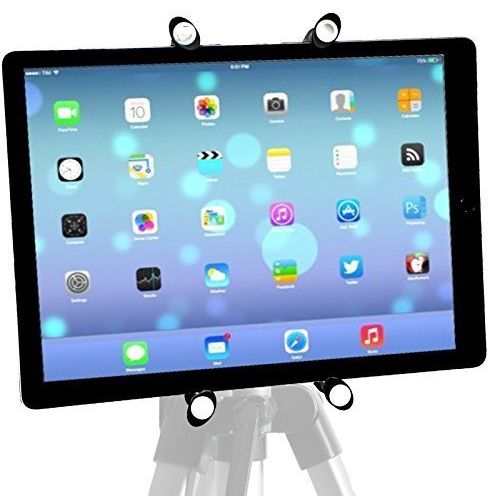  IShot Pro iShot G7 Pro iPad Pro 12.9 Tripod Mount Works with Most Cases - Securely Mount Your Apple iPad Pro to Any 14 inch Thread Standard Camera Tripod Head, Monopod, Mic Stand or Music S