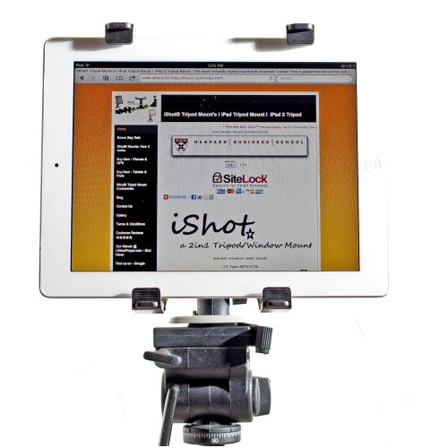  IShot Pro iShot G5 Pro iPad Mini 1 2 3 4 Universal Tablet Tripod Mount Adapter Holder Attachment + FREE Suction Window Mount Included - [NEW VERSION] - Compatible with iPad mini 1 2 3 4 & Ot