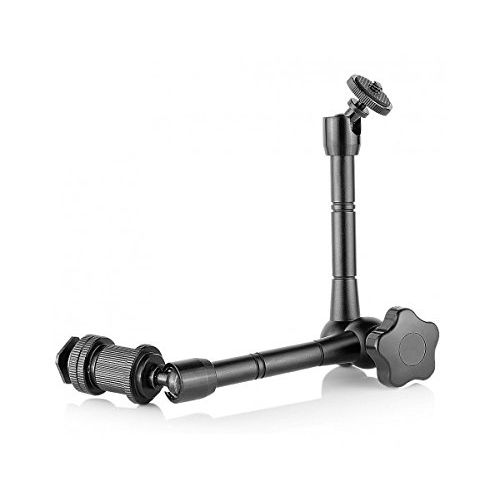  IShot Pro iShot iPad Pro 12.9 DSLR Camera Teleprompter Hot Shoe Flash Mount Connection + Rock Solid 11 Articulating Extension Arm Works with or Without a Case Also Mounts to Any 14 inch Thr