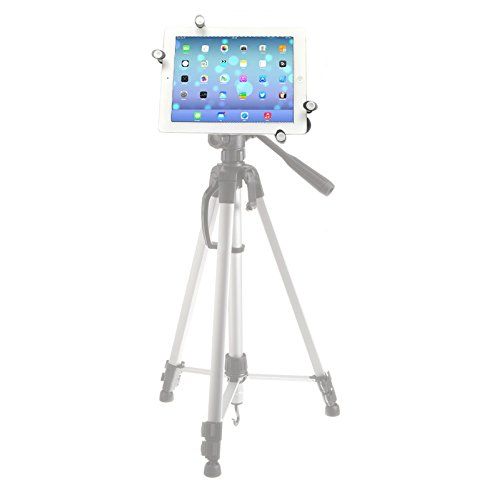 IShot Pro iShot G7 Pro iPad Pro 9.7  iPad 5th Gen.  iPad 6th Gen. Universal Tablet All Metal Tripod Mount Adapter Holder - Works Cases - Adjustable Metal Frame - Compatible iPad 7-11 Table