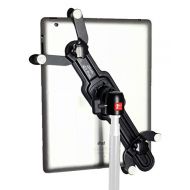 IShot Pro iShot G7 Pro Metal Frame iPad Universal Tablet Tripod Mount Adapter Holder + 360° Locking Swivel Ball Head, 14 Thread, Works with cases up to 1 inch thick, Compatible with iPad an