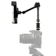 IShot Pro iShot G10 Pro iPad Universal Tablet SLR Camera Teleprompter Hot Shoe Flash Adapter & Tripod Mount Connection + Rock Solid 11 inch Articulating Extension Arm - Compatible with iPad