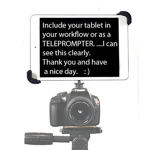  IShot Pro iShot G10 Pro iPad Universal Tablet SLR Camera Teleprompter Hot Shoe Flash Adapter & Tripod Mount Connection + Rock Solid 11 inch Articulating Extension Arm - Compatible with iPad