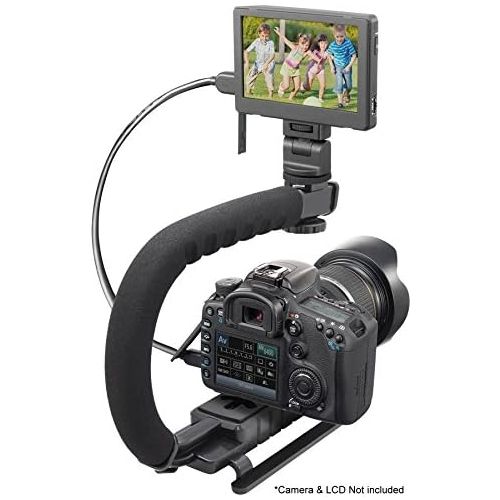  ISnapPhoto Pro Video Stabilizing Handle Scorpion grip For: Panasonic Lumix DMC-GX7, DMC-GX8, DMC-GX85, DMC-GX80, DMC-GX7 Mark II, DMC-L1, DMC-L10 Vertical Shoe Mount Stabilizer Handle