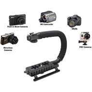 ISnapPhoto Pro Video Stabilizing Handle Scorpion grip For: KONICA MINOLTA DiMAGE A1, DiMAGE A2, DiMAGE A200, DiMAGE Z1, DiMAGE Z2, DiMAGE Z3, DiMAGE Z5, DiMAGE Z6 Vertical Shoe Mount Stabiliz