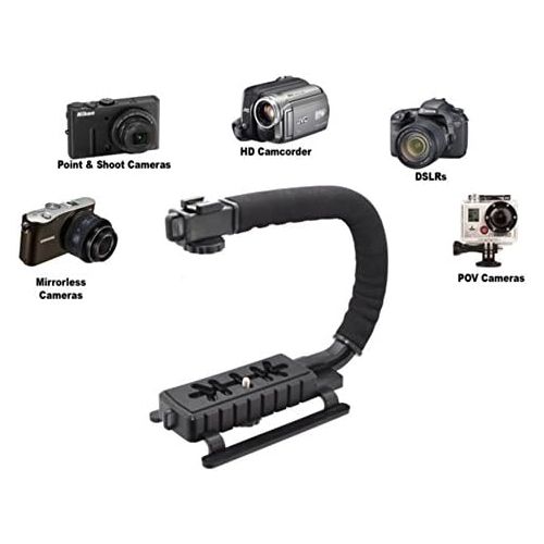  ISnapPhoto Pro Video Stabilizing Handle Grip for: Casio Exilim EX-10 Vertical Shoe Mount Stabilizer Handle