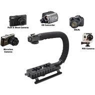 ISnapPhoto Pro Video Stabilizing Handle Scorpion grip For: Olympus D-600L Vertical Shoe Mount Stabilizer Handle