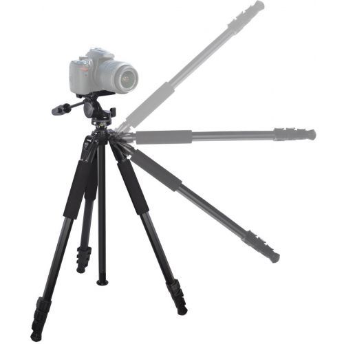  ISnapPhoto Portable Super Duty 80 tripod for : FujiFilm FinePix AV250 (AV255) CameraTripod - 360 Degree Pan, Tilt + Quick Release, Vertical Leg Adjustments, (2) Bubble Level Indicators + Dura