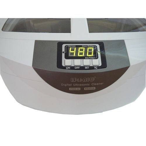  iSonic P4820-WPT Commercial Ultrasonic Cleaner, 2.6Qt/2.5L, White Color, Plastic Tray (not a Basket), 110V