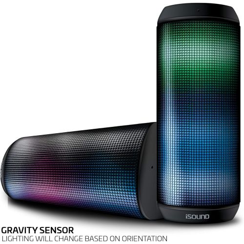  ISound iSound - iGlowSound Tower - Wireless, Rechargeable, Water Proof Speaker, with Built-in LED Light Show and Huge True Stereo Sound Plus - NFC Compatible for Quick Pairing