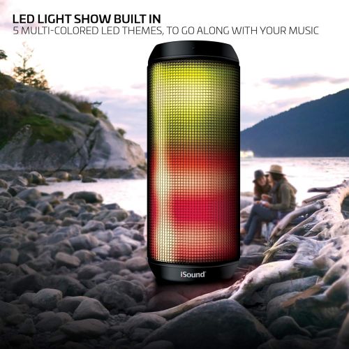  ISound iSound - iGlowSound Tower - Wireless, Rechargeable, Water Proof Speaker, with Built-in LED Light Show and Huge True Stereo Sound Plus - NFC Compatible for Quick Pairing