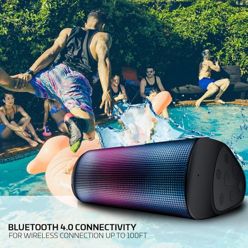  ISound iSound - iGlowSound Tower - Wireless, Rechargeable, Water Proof Speaker, with Built-in LED Light Show and Huge True Stereo Sound Plus - NFC Compatible for Quick Pairing