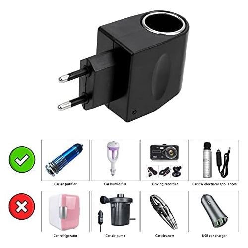  [아마존베스트]-Service-Informationen iSpchen Car Power Adapter Voltage Converter AC to DC Power Supply Converter 220 V to 12 V Cigarette Lighter Adapter Inverter Rectifier for Car Van Truck EU Plug