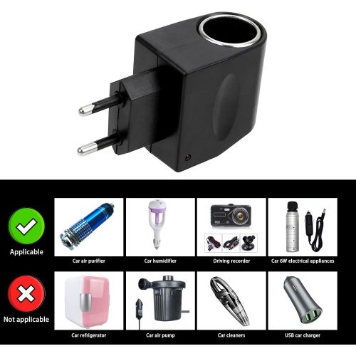  [아마존베스트]-Service-Informationen iSpchen Car Power Adapter Voltage Converter AC to DC Power Supply Converter 220 V to 12 V Cigarette Lighter Adapter Inverter Rectifier for Car Van Truck EU Plug