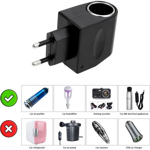  [아마존베스트]-Service-Informationen iSpchen Car Power Adapter Voltage Converter AC to DC Power Supply Converter 220 V to 12 V Cigarette Lighter Adapter Inverter Rectifier for Car Van Truck EU Plug