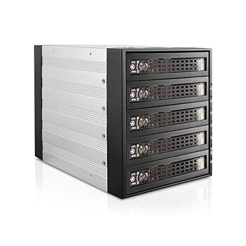  IStarUSA Group iStarUSA Group 3x5.25 to 5x3.5 2.5 SAS SATA 6 Gbps HDD SSD Hot-Swap Rack with Key Lock (BPU-350SATA-KL)