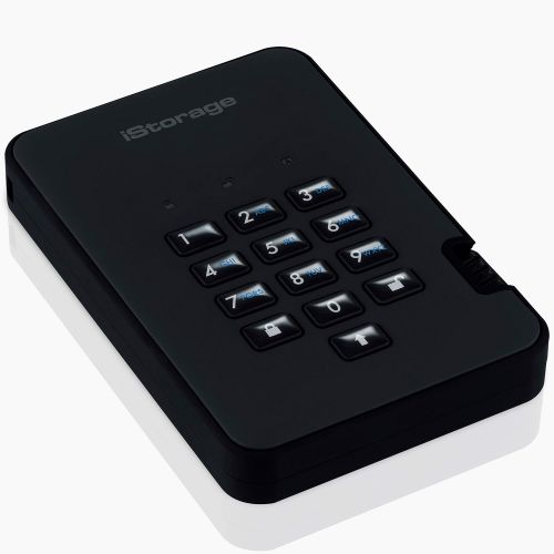  iStorage diskAshur2 256-bit 1TB USB 3.1 secure encrypted hard drive - Black IS-DA2-256-1000-B