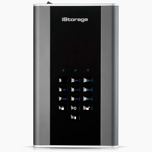  iStorage diskAshur DT2 256-bit 8TB USB 3.1 FIPS Level 3 Certified, Secure encrypted Desktop Hard Drive IS-DT2-256-8000-C-X