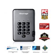 iStorage diskAshur PRO2 HDD 2TB Secure portable hard drive FIPS Level 2 certified - password protected, dust and water resistant, portable, military grade hardware encryption. IS-D