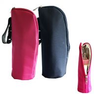 [아마존베스트]ISuperb iSuperb 2 Pack Baby Bottle Tote Bags Nursing Bottle Cooler Warmer Insulated Bag for Travel Stroller 3.1x3.1x9.5inch (Pure Color)
