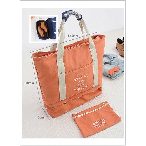  ISuperb iSuperb Travel Bag Canvas Large-Size Handbag Carry-On Shoulder Tote Duffel Bag 21.5x14.5x6.3inch