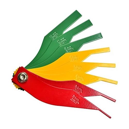  ITEQ Brake Lining Thickness Gauge 8 Piece SAE & Metric Steel Constructions