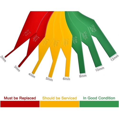  ITEQ Brake Lining Thickness Gauge 8 Piece SAE & Metric Steel Constructions