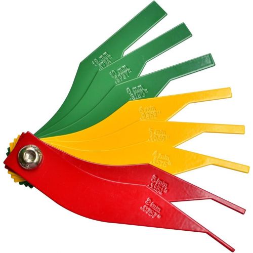  ITEQ Brake Lining Thickness Gauge 8 Piece SAE & Metric Steel Constructions