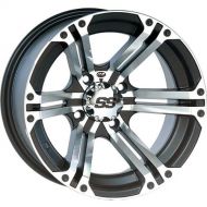 ITP 1228364404B SS ALLOY SS212 Black Wheel with Machined Finish (12x7/4x110mm)