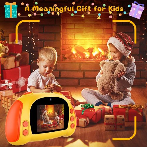  ITSHINY Kids Camera for Boys Girls - Upgrade Kids Selfie Camera, Birthday Gifts for Girls Age 3-9, HD Digital Video Cameras for Toddler, Portable Toy for 3 4 5 6 7 8 Year Old Girl with 32G