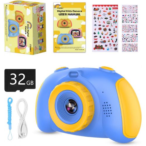  ITSHINY Kids Camera for Boys Girls - Upgrade Kids Selfie Camera, Birthday Gifts for Girls Age 3-9, HD Digital Video Cameras for Toddler, Portable Toy for 3 4 5 6 7 8 Year Old Girl with 32G