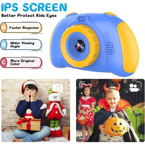  ITSHINY Kids Camera for Boys Girls - Upgrade Kids Selfie Camera, Birthday Gifts for Girls Age 3-9, HD Digital Video Cameras for Toddler, Portable Toy for 3 4 5 6 7 8 Year Old Girl with 32G