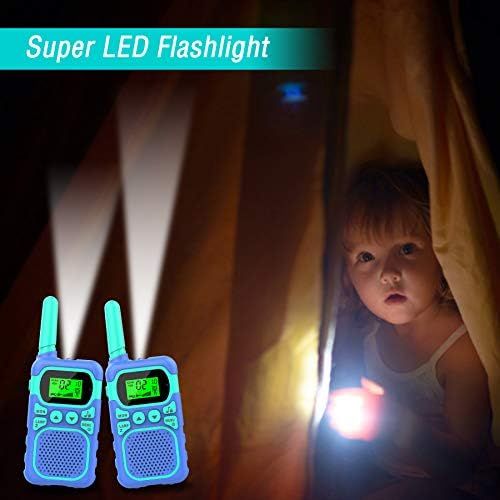  [아마존베스트]ITSHINY Kids Walkie Talkies with 22 Channels & 3 Mile Range for Outdoor Hiking Camping Children Toy Gifts for 3-12 Year Old Boys Girls -Blue