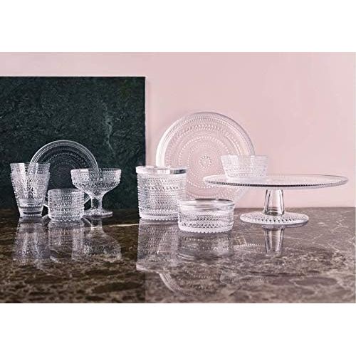  Iittala Kastehelmi Teller und Schalen, Glas, Transparent, 18.4 x 18.4 x 8.3 cm